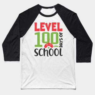 Level 100 Video Gaming 100 days of school boys girls gift Baseball T-Shirt